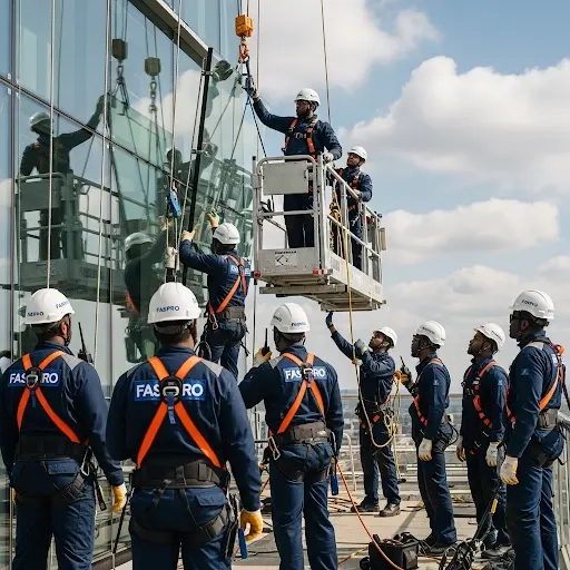 Faspro Engineering Team working on a high-rise building